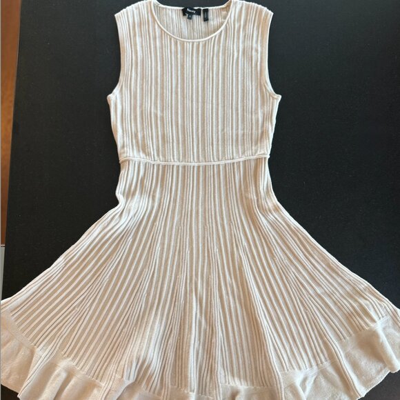 Theory Linear-Knit Wool-Blend A-Line Dress - Picture 3 of 4